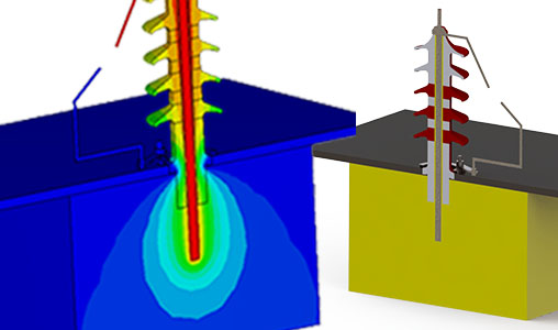 http://mail.emworks.com/blog/high-voltage/how-to-design-an-arcing-horn-for-safe-flashover-in-high-voltage-lines