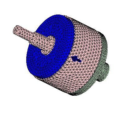 Meshed Model at 0 second (Step 1)